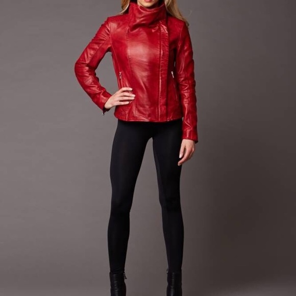 Red lambskin leather jacket ! - Picture 3 of 3